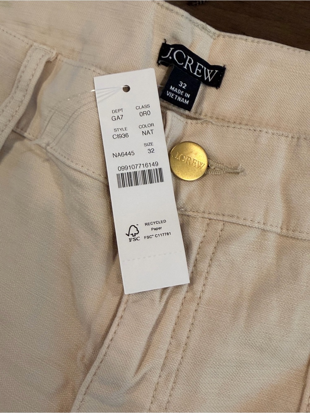 NWT J Crew Natural Camp-pocket wide-leg pant size 32 33 34 #JC4 - Picture 8 of 17